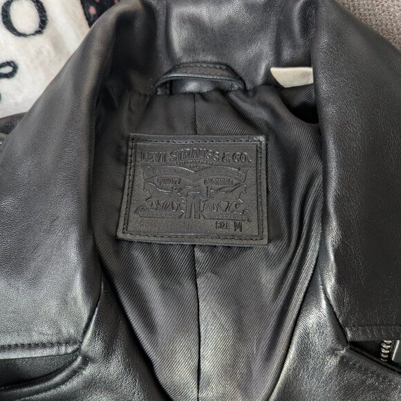 Levi's Sheep Leather Moto Jacket - Picture 11 of 13